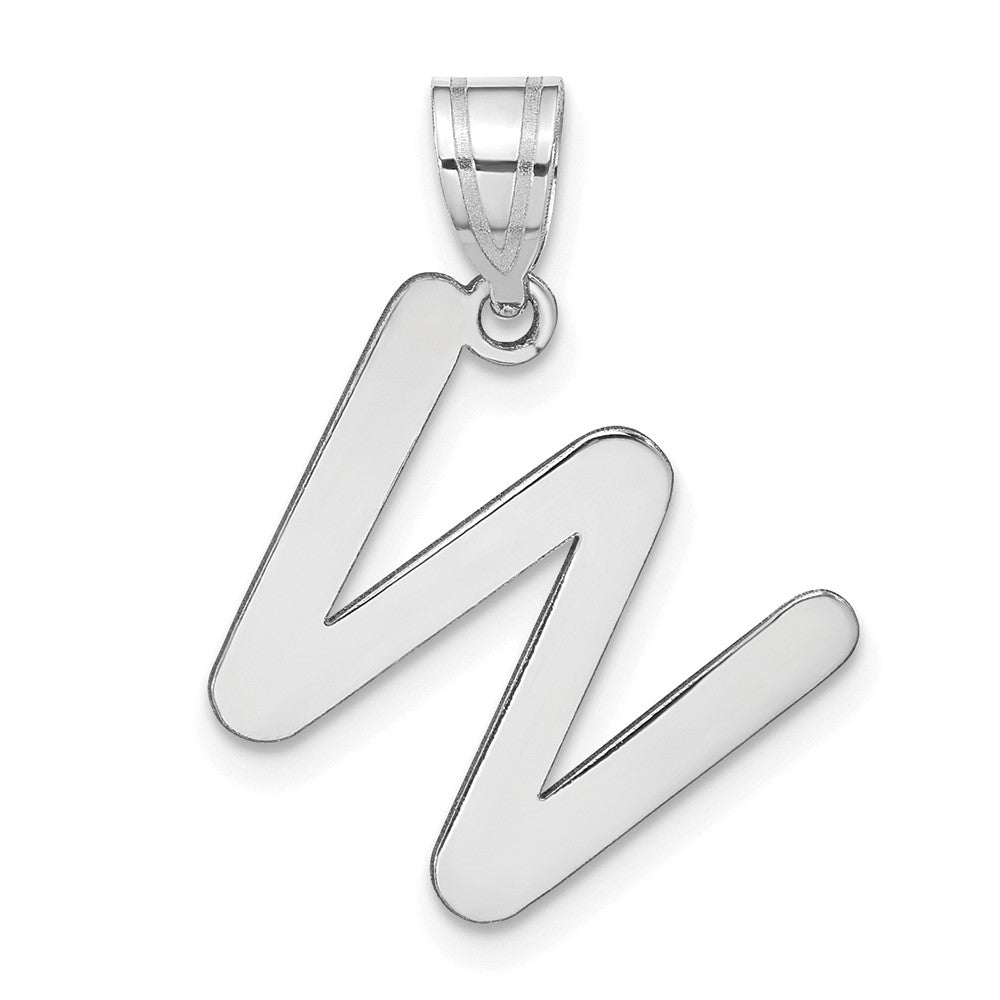 Polished Bubble Letter Initial Pendants