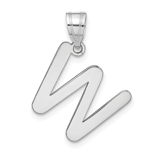 Polished Bubble Letter Initial Pendants