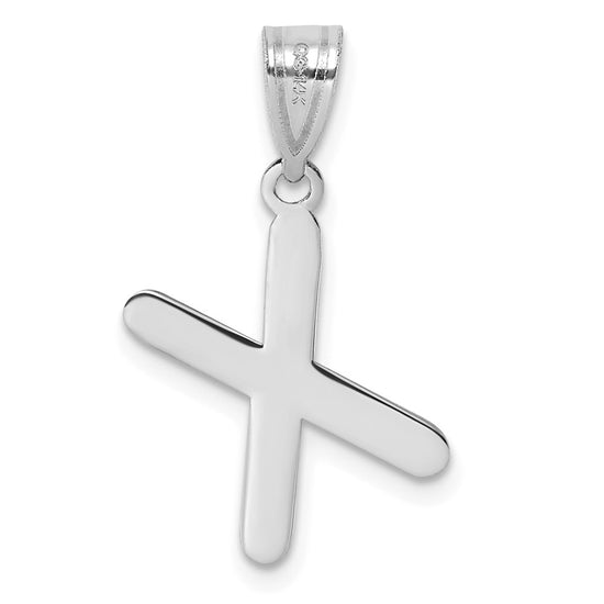 Polished Bubble Letter Initial Pendants