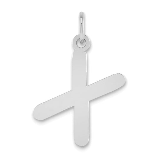Polished Bubble Letter Initial Pendants