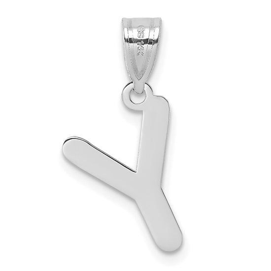 Polished Bubble Letter Initial Pendants