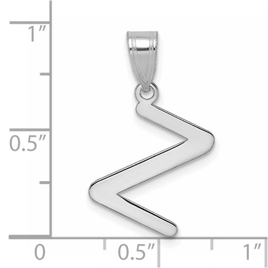 Polished Bubble Letter Initial Pendants