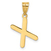 Polished Bubble Letter Initial Pendants