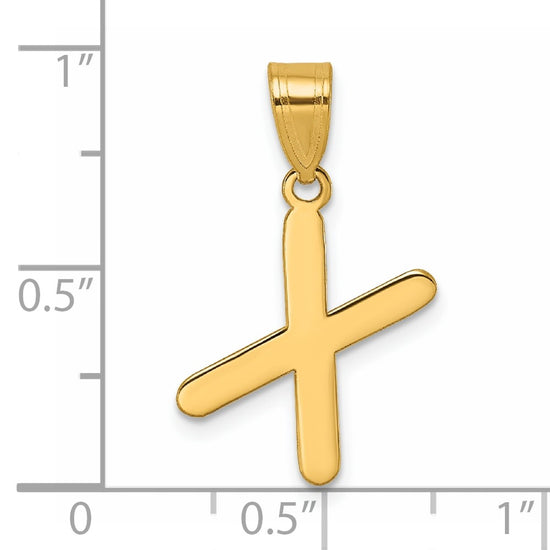 Polished Bubble Letter Initial Pendants