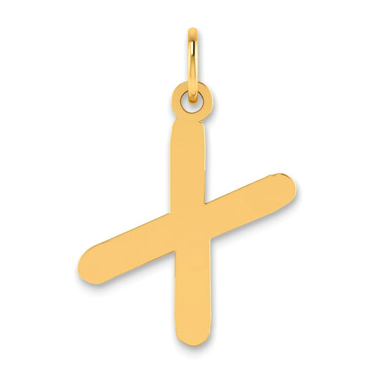 Polished Bubble Letter Initial Pendants