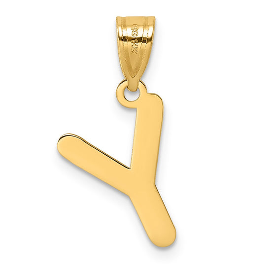 Polished Bubble Letter Initial Pendants