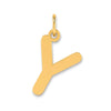 Polished Bubble Letter Initial Pendants