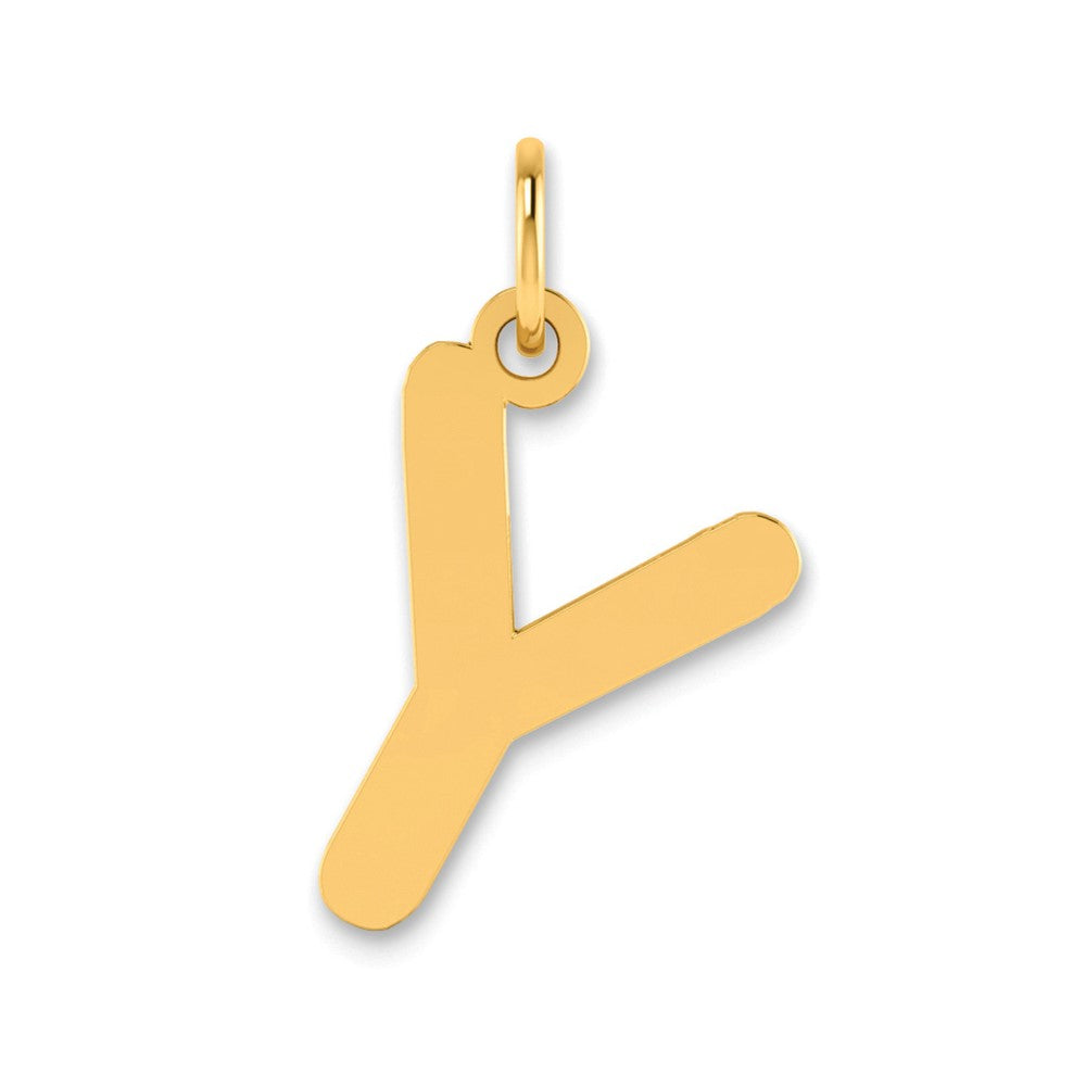 Polished Bubble Letter Initial Pendants