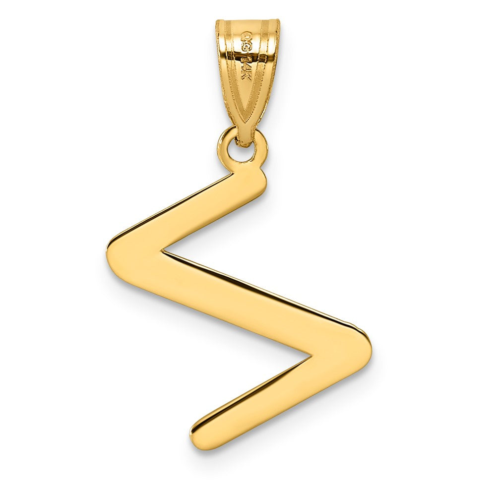 Polished Bubble Letter Initial Pendants