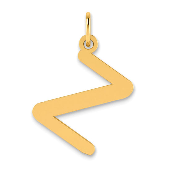 Polished Bubble Letter Initial Pendants