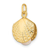 14k Polished with Freshwater Cultured Pearl Clam Pendant