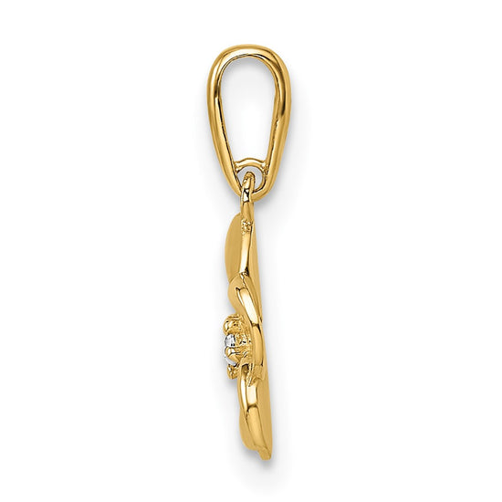 14k Flower Pendant