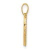 14k Polished CZ Engravable Heart Pendant