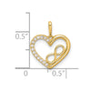 14k Polished CZ Infinity Heart Pendant