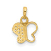 14K Polished CZ Butterfly Pendant