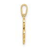 14k Polished Three Leaf Clover Pendant