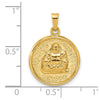 14K Hollow Buddha Charm