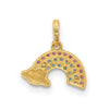 14K Polished Multi-color CZ Rainbow Pendant