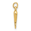 Gold Polished Italian Horn Pendants