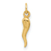 Gold Polished Italian Horn Pendants