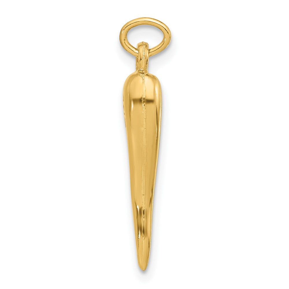 Gold Polished Italian Horn Pendants
