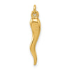 Gold Polished Italian Horn Pendants