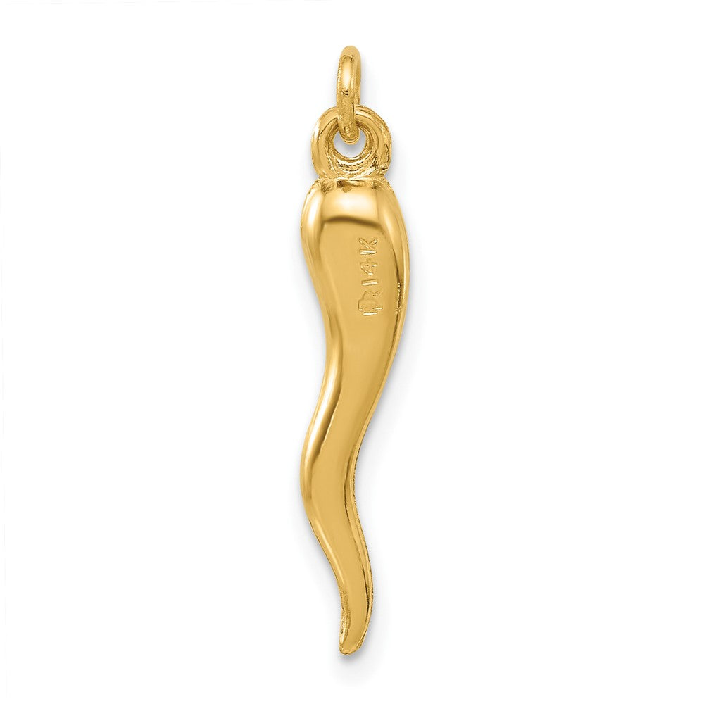 Gold Polished Italian Horn Pendants