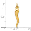 Gold Polished Italian Horn Pendants