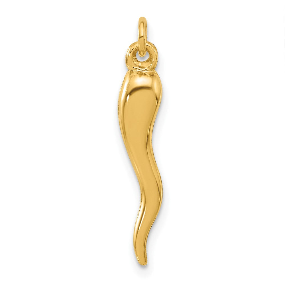 Gold Polished Italian Horn Pendants
