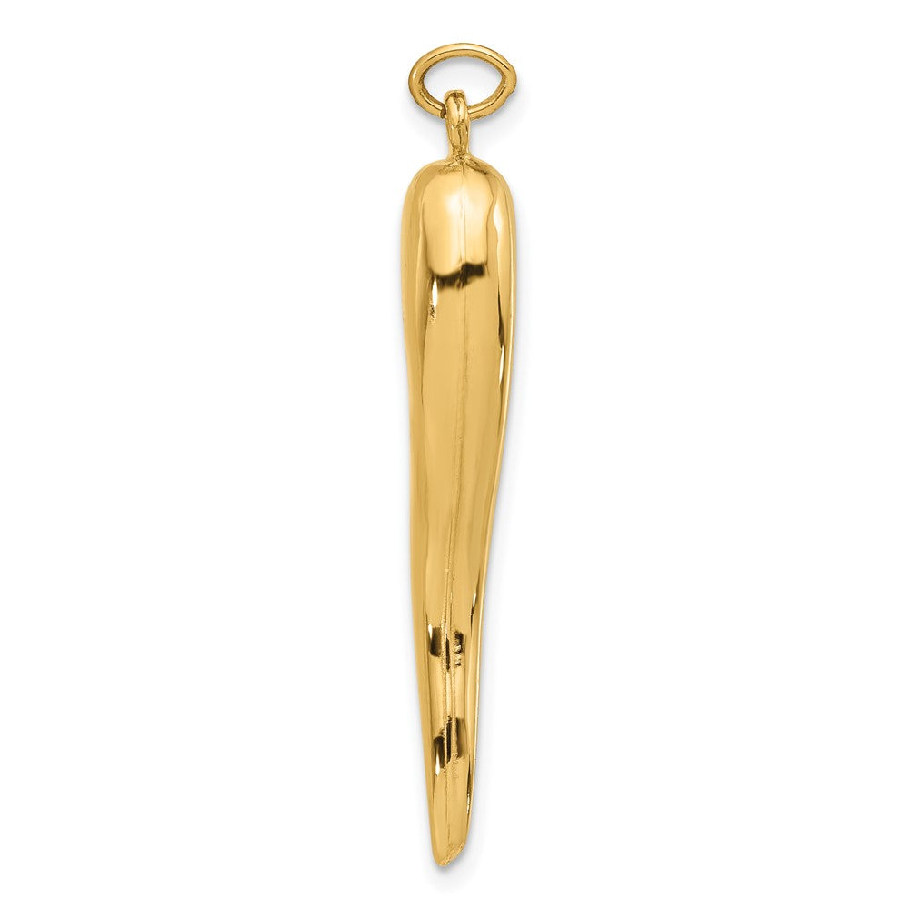 Gold Polished Italian Horn Pendants
