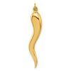 Gold Polished Italian Horn Pendants