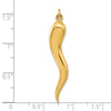 Gold Polished Italian Horn Pendants