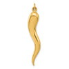 Gold Polished Italian Horn Pendants