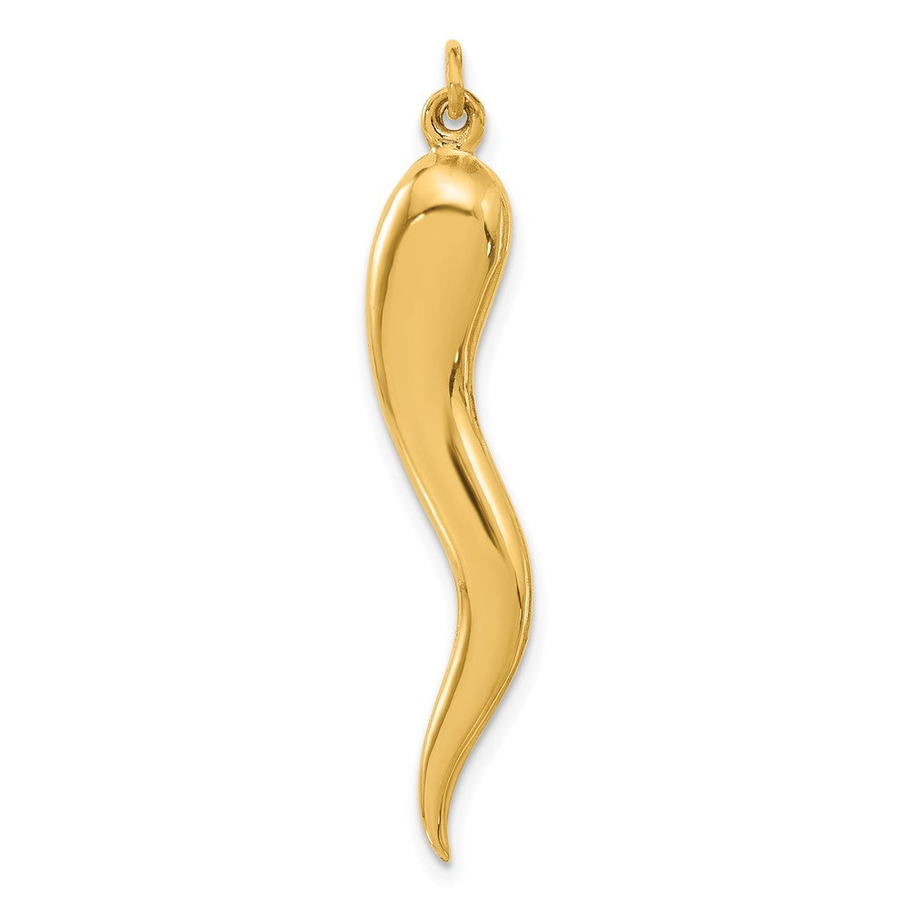 Gold Polished Italian Horn Pendants