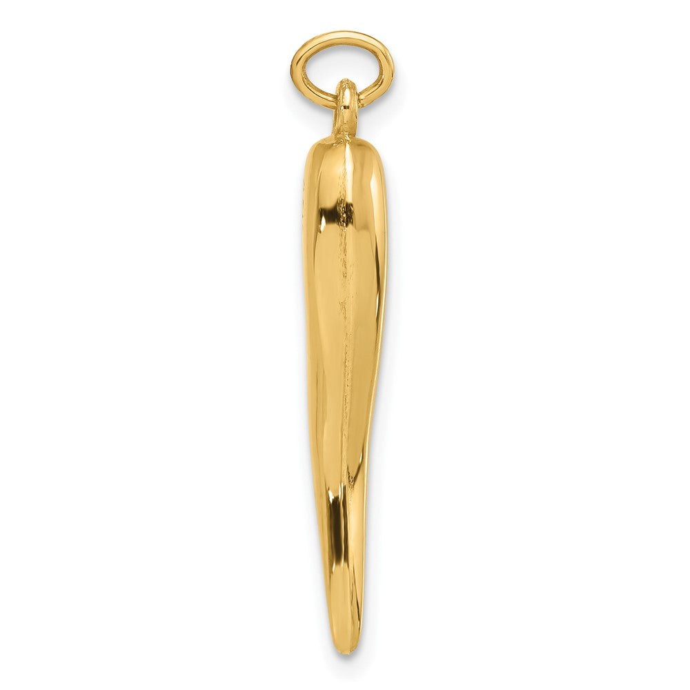 Gold Polished Italian Horn Pendants