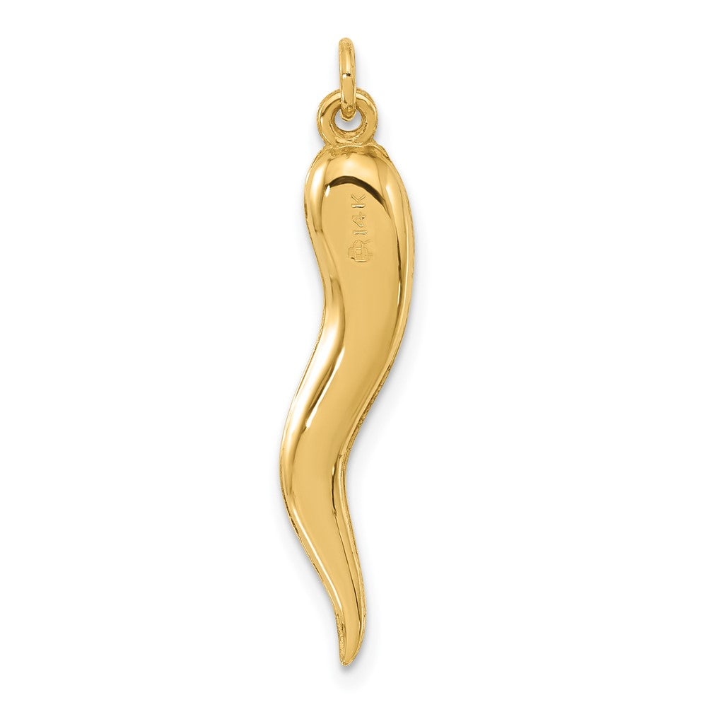 Gold Polished Italian Horn Pendants