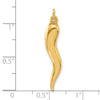 Gold Polished Italian Horn Pendants