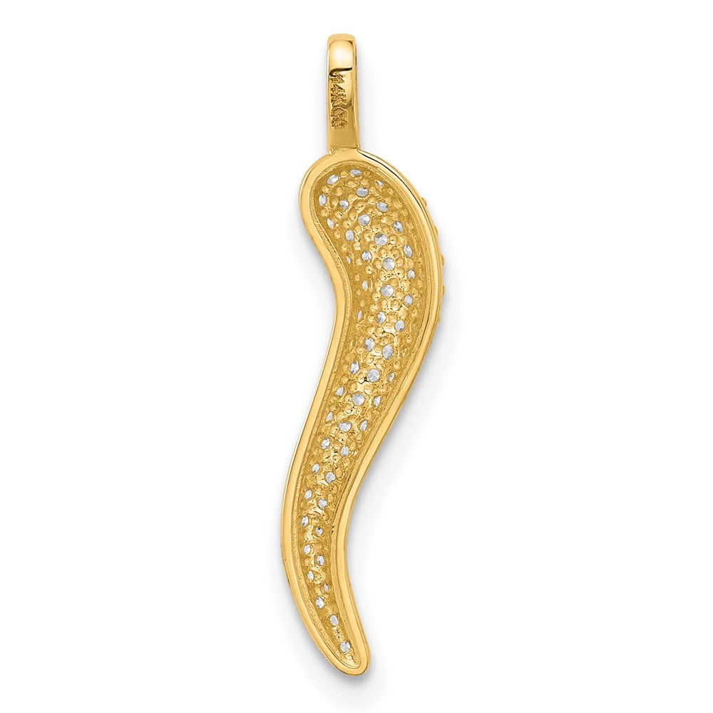 Gold Polished Italian Horn Pendants