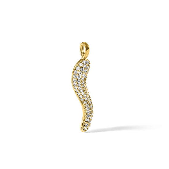 Gold Polished Italian Horn Pendants