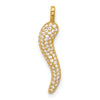 Gold Polished Italian Horn Pendants