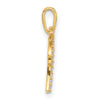 14K Polished CZ Palm Tree Pendant