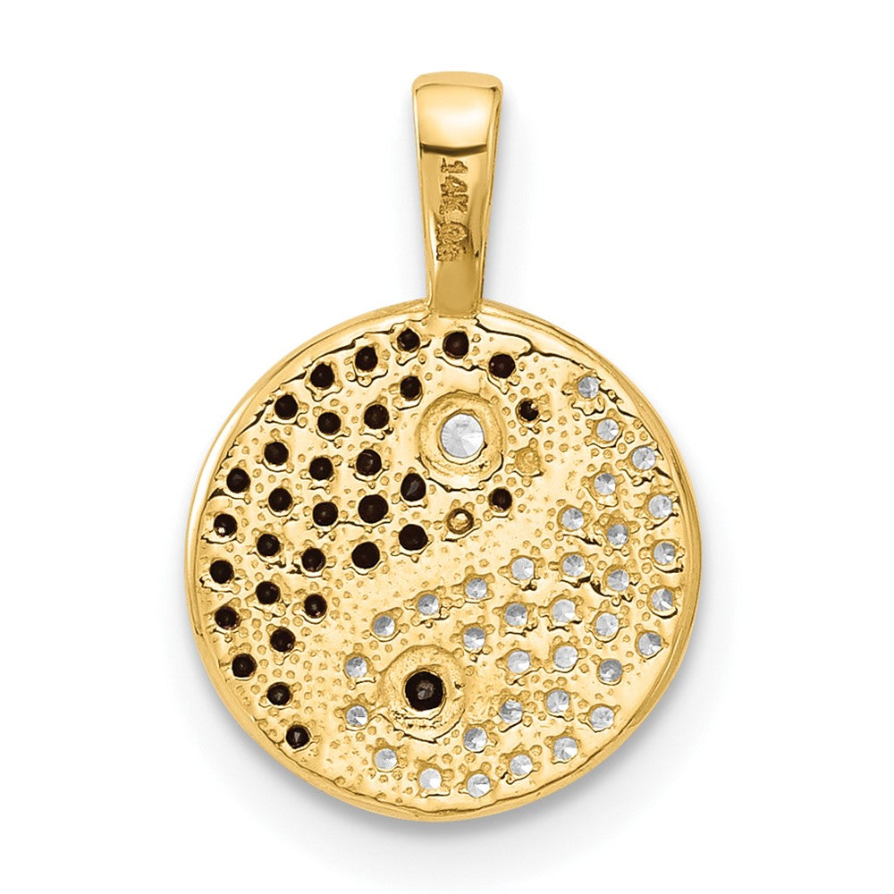 Gold Polished Yin an Yang Pendants