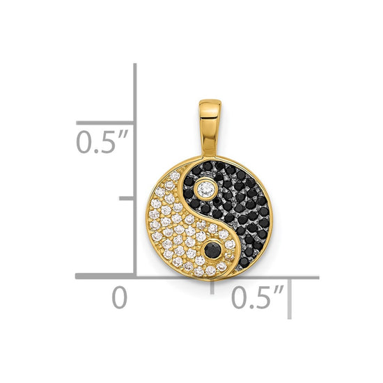 Gold Polished Yin an Yang Pendants