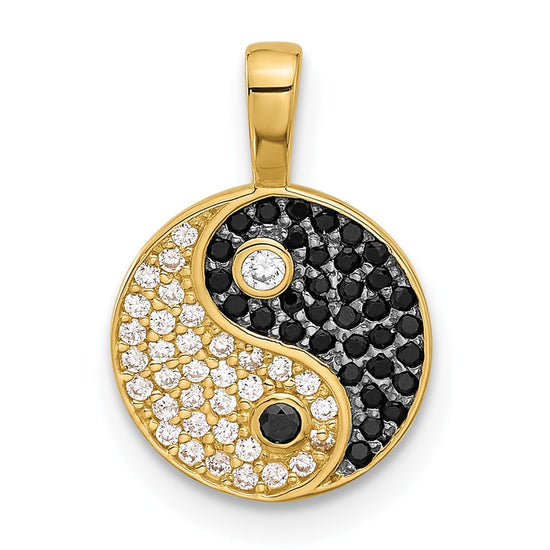 Gold Polished Yin an Yang Pendants