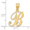 Script Letter with Diamond Pendants