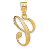 Script Letter with Diamond Pendants