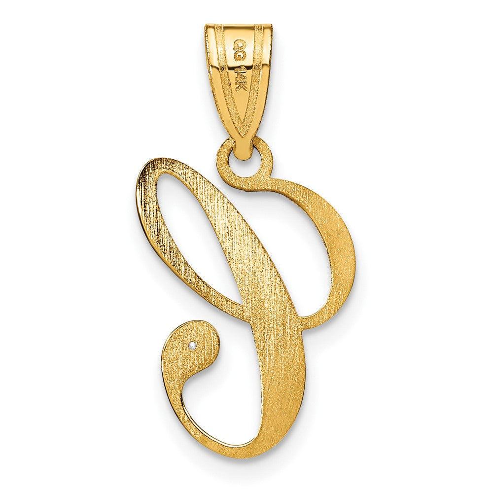 Script Letter with Diamond Pendants