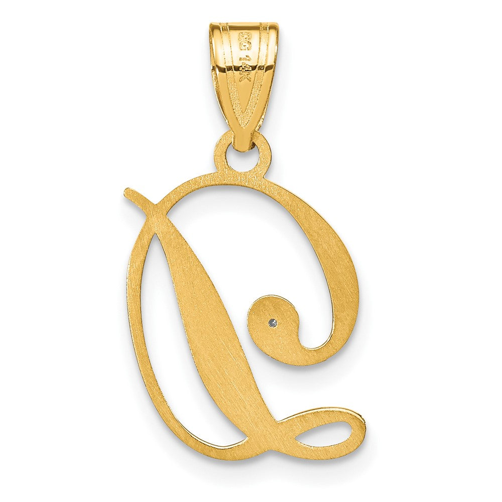 Script Letter with Diamond Pendants