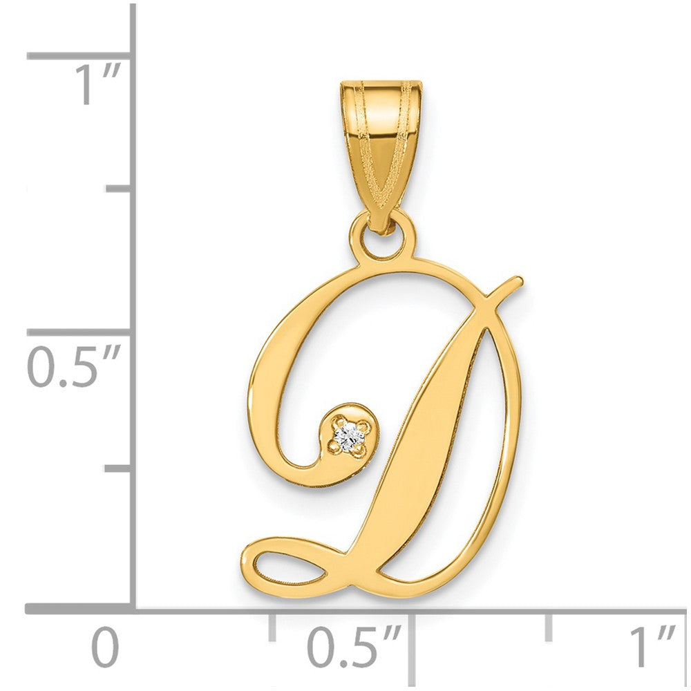 Script Letter with Diamond Pendants
