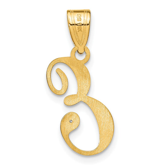 Script Letter with Diamond Pendants